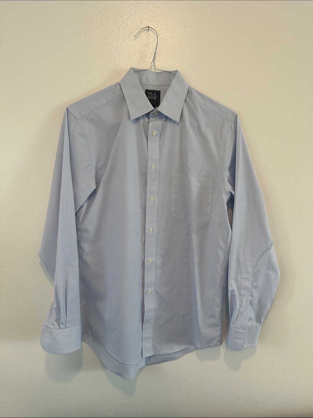 Jos. A. Bank Traveler Blue Long-Sleeve Dress Shirt